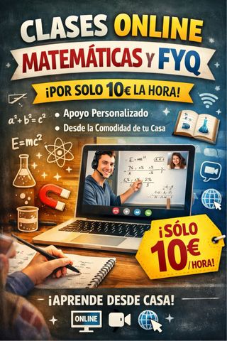 Clases online de Mates y FyQ para ESO y primaria.