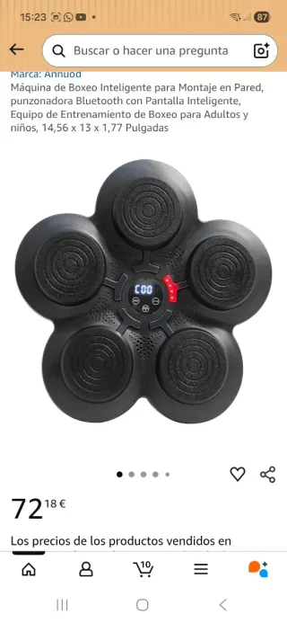 Máquina Boxeo Inteligente Bluetooth Recargable