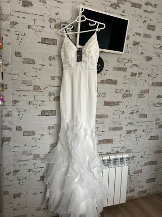 Vestido de fiesta o novia blanco