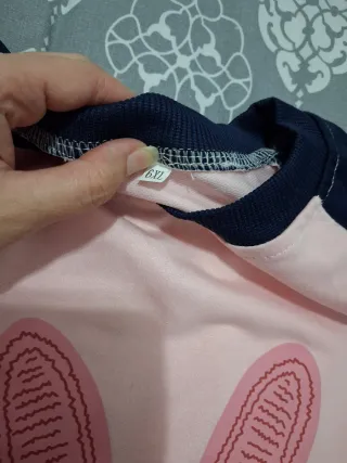 Conjunto pijama niña conejo rosa talla S