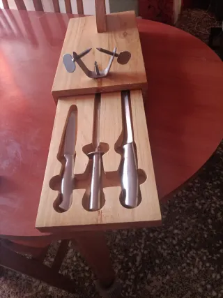 Soporte Jamonero Madera y Metal