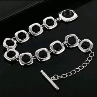 Pulsera Plata 925 Cuadrada