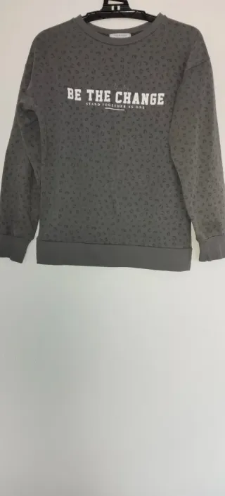 Sudadera Be The Change Gris