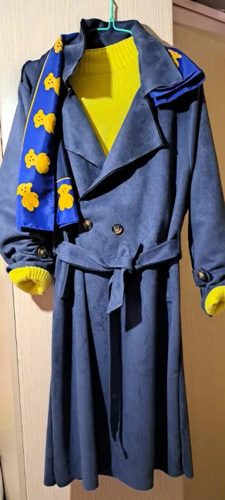 Gabardina azul entretiempo