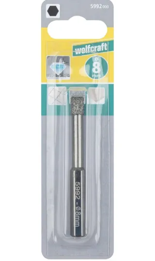 Broca recubierta de diamante Ø 8 mm