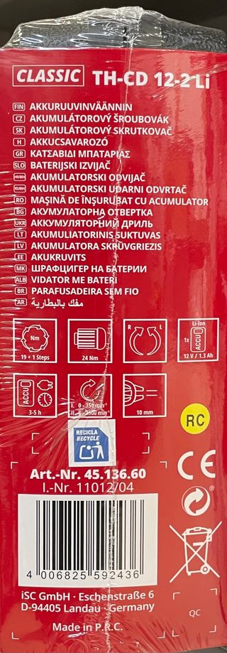 Taladro Atornillador Einhell TH-CD 12-2 Li