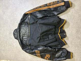 Giacca Varsity Iceberg Pelle Lana Made in Italy