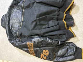 Giacca Varsity Iceberg Pelle Lana Made in Italy