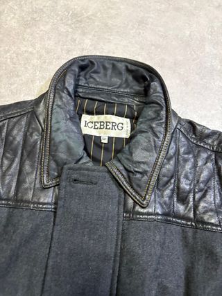 Giacca Varsity Iceberg Pelle Lana Made in Italy