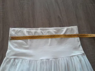 Abito lungo a fascia bianco