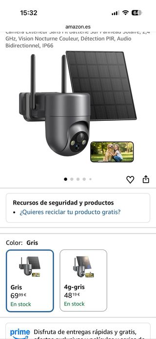 Cámara Vigilancia WiFi Solar