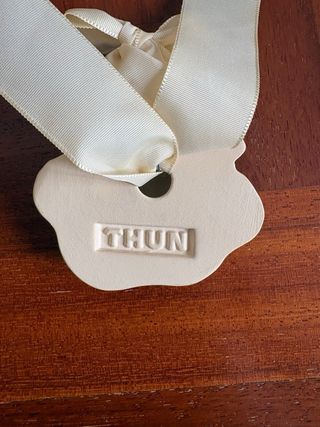 THUN Formella Angelo Custode Con Cuore Oro Fiocco