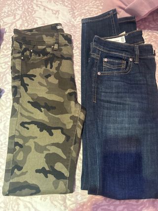 Pantalones vaqueros y camuflaje talla 36