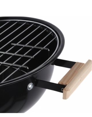 Barbacoa Carbón Redonda Negra Nueva