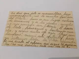 Carta manuscrita argentina Mirta Legrand