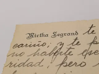 Carta manuscrita argentina Mirta Legrand