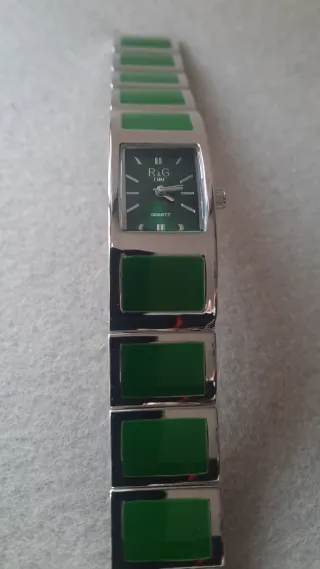 Orologio da donna R&G TIME verde/argento