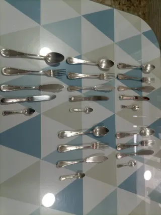 Juego de cubiertos de alpaca cobre Y cin