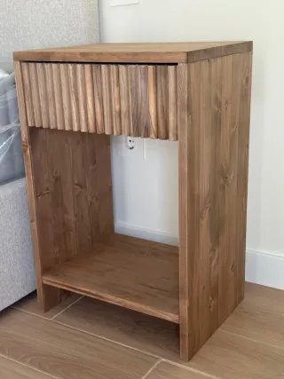 Pack de 2 Mesitas de Noche Madera Maciza