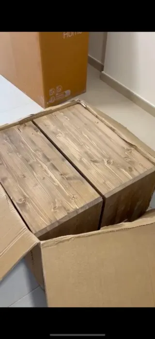 Pack de 2 Mesitas de Noche Madera Maciza