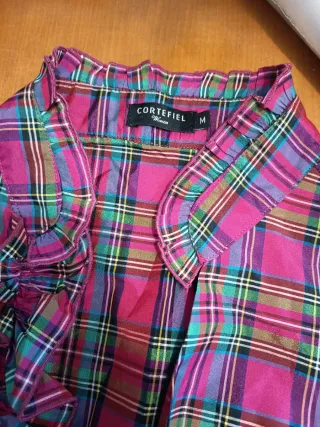 Blusa de cuadros mujer