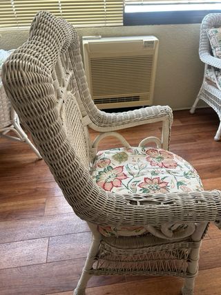 Butaca de mimbre respaldo alto