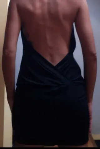 Vestido fiesta negro talla única