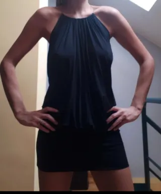 Vestido fiesta negro talla única