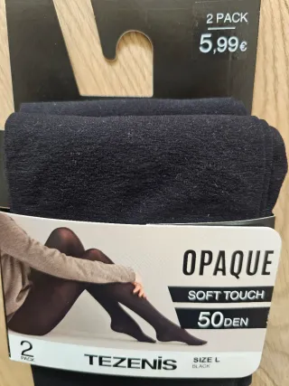 Tezenis Medias Negras Opacas Talla L