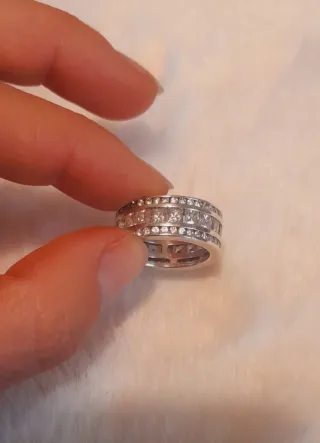Anillo Plata con Circonitas Talla Princesa