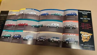 Folleto Toyota Gama 1999 Yaris Celica Rav4