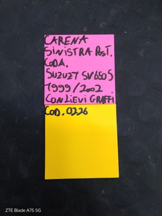 Carena Sinistra Posteriore Suzuki SV 650 S