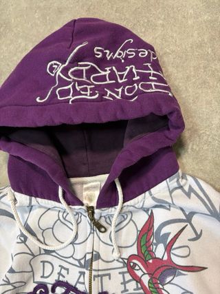 Ed Hardy Felpa Vintage Y2K Gothic