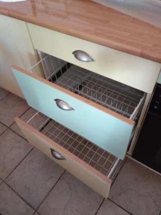 Muebles de Cocina Beige y Verde Agua. ⭐Negociable⭐