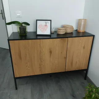 Comedor: aparador, 2 estanterías y mesa JYSK ROBLE