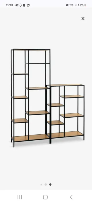 Comedor: aparador, 2 estanterías y mesa JYSK ROBLE