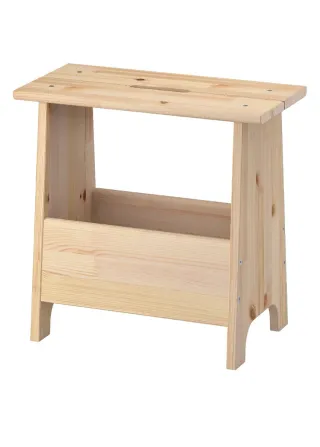 Taburete banqueta de madera.