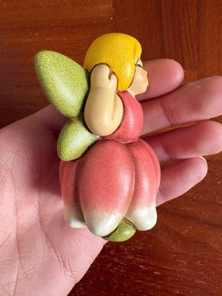 THUN Fata Fatina Rosa Ali Verdi Altezza 7 cm