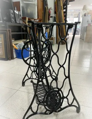 Pie Máquina Coser Singer Hierro Negro
