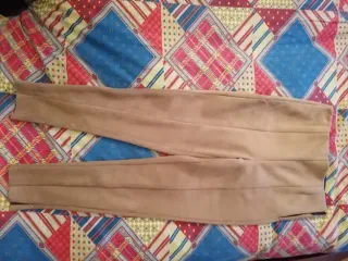 Pantaloni Alcantara Zara Beige/Marrone