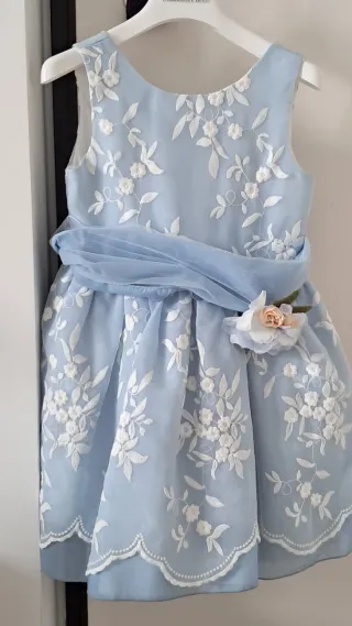 Vestito cerimonia azzurro bambina