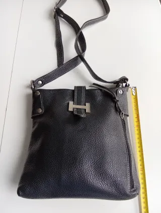 Bolso bandolera polipiel negro