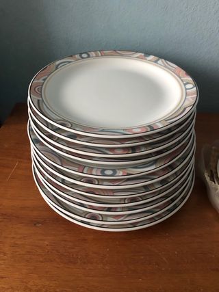 Vajilla Clásica Cerámica Multicolor