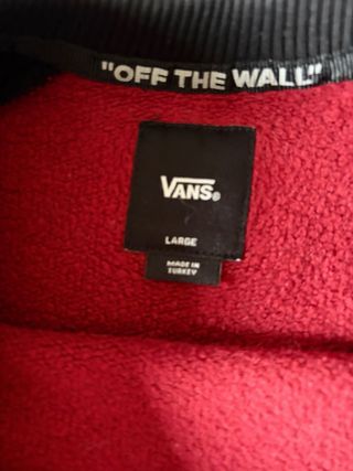 Sudadera Vans Roja y Negra