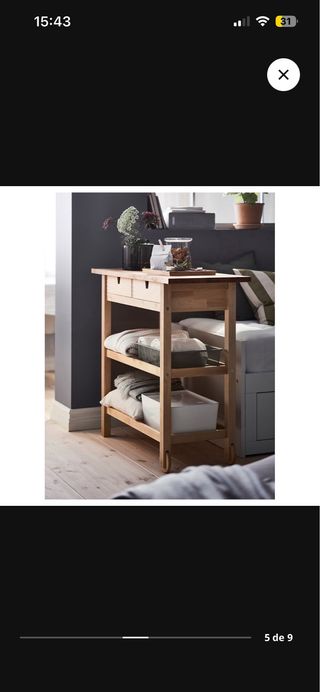 Carrito cocina IKEA FÖRHÖJA madera maciza