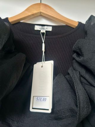 Jersey fiesta volantes negro talla M