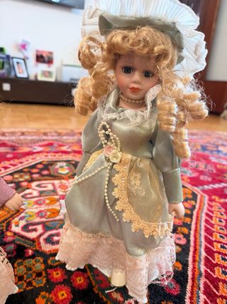 2 Bambole Porcellana 30cm