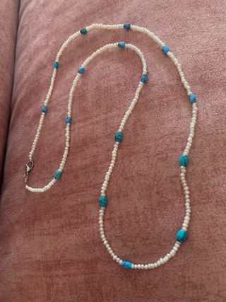 Collar Perlas Naturales y Turquesas