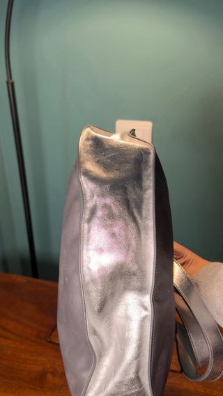 Bolso MAS1 Piel Gris Metalizado