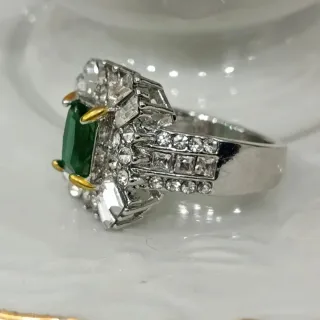 Sortija Circonitas y Esmeralda